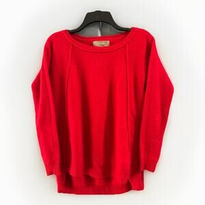 Ply Cashmere 100% Cashmere Women’s Crew neck Sweater Size Med Red